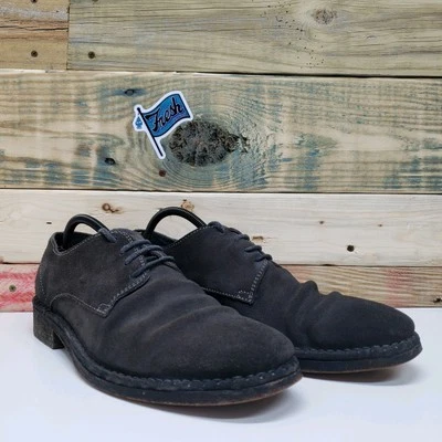 Oxfords masculinos de couro All Saints Arlington Suade tamanho 9,5 EUA - 43 UE costura superior  - Imagem 1 de 4
