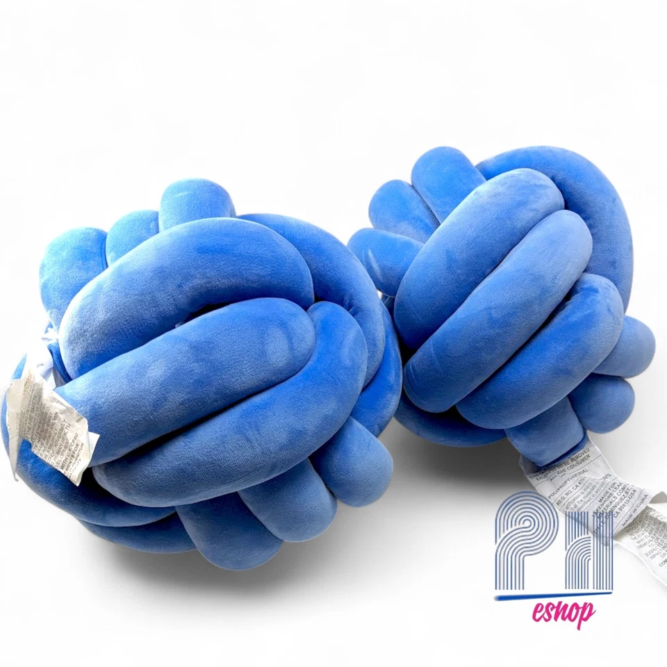 Juego de 2 LAKESHORE Almohada de Abrazo Sensorial Calmante para Abrazar Nudo de Bola Azul Foto 1 de 1