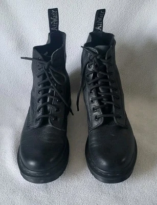 DR. MARTENS PASCAL MONO  1460 BLACK LEATHER BOOTS  SIZE 7 WOMEN'S  - Image 1 of 4