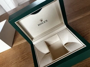ORIGINAL ROLEX UHRENBOX BOX WAVE GREEN ETUI SCHATULLE KARTON und Kartenetui - Bild 1 von 6