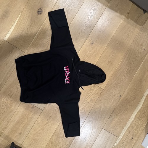 Felpa con cappuccio Versace nera 'Silver Boroque' taglia L nuova legit