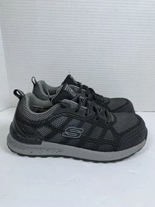 Skechers Work: Bulklin Lyndale Comp Toe 77273 Gray/Black Womens Sz 7 (S457) - Picture 1 of 11