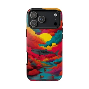 Phone Ink Case for iPhone / Galaxy / Pixel – Whale Shark Vibrant Clouds - Picture 1 of 257