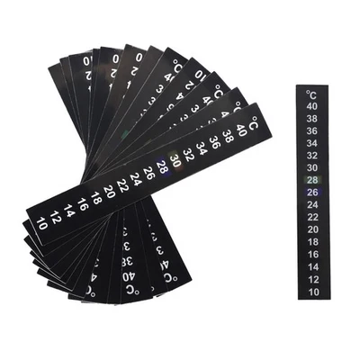 12Pcs Portable Fish Tank Aquarium Stick-on Thermograph Temperature Measure3871 - Image 1 of 4