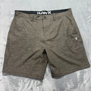 Pantaloncini da passeggio Hurley uomo taglia 38 verde militare/marrone ibridi stampati nuovi con etichette $50 - Foto 1 di 9