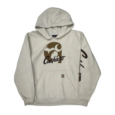 Sudadera con capucha Carhartt Spellout - 2XL algodón crema Foto 1 de 4