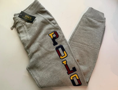 Calça de moletom POLO Ralph Lauren cinza clássica logotipo menino tamanho M (10-12) - Imagem 1 de 4