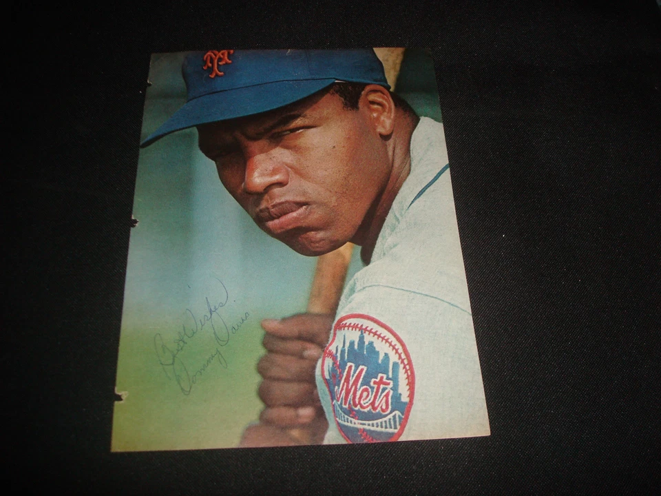 Tommy Davis 1967 Mets Dodgers Signed 8X11 Magazine Photo Authentic Autograph F25 - Image 1 of 1