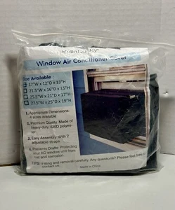 Window Air Conditioner Unit Cover 17x12x13” Black - Picture 1 of 4