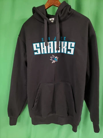 San Jose Sharks Pullover Hoodie Black Sz Large NHL Cover