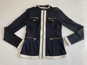 Boston Proper giacca donna full zip nautica blu navy e bianco taglia S - Foto 1 di 10