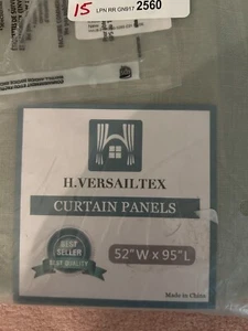 H. Versailtex 100% Blackout Curtains 52”x96” Full Light Blocking Curtain Sage - Picture 1 of 3