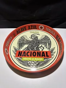 Metal Tequila Bar Tray Nacional Agave Azul 13” Dia. Beer Tray Cocktails Barware - Picture 1 of 7