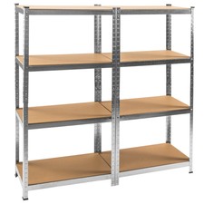 tectake 160x160x40 cm Étagère Acier de Rangement 8 Plateaux - Marron (402171)