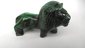 Escultura León Malaquita - Imagen 1 de 6