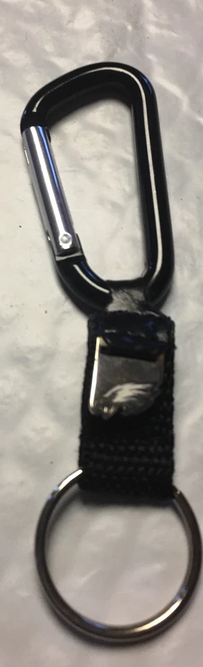 PHILADELPHIA EAGLES   LOGO CARABINER KEY RING, NEW AND NICE - Image 1 of 1