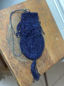 Borsa Swag Flapper blu iridescente anni '20 - Foto 1 di 5