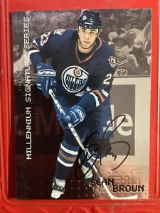 1999-00 Be A Player Millennium Signatures Sean Brown #101 Auto Edmonton Oilers - Bild 1 von 3