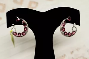 Pendientes Orissa Rodolita Granate, Circón Blanco Plat/Plata de Ley 0,925 $269,99 - Imagen 1 de 8