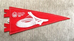 orig. GIOCHI OLIMPICI DI MONTREAL 1976 **Pennant in pelle** Montreal, Canada - Foto 1 di 6