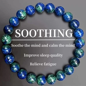 Lazuli Natural Crystal Handmade Bracelet Women's Bead Bracelet 8Mm Natural - Picture 1 of 7