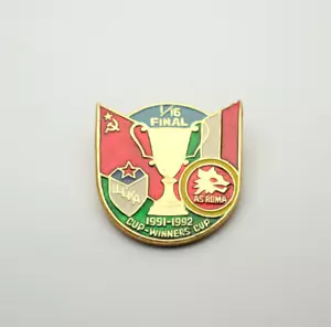 Badge Pin: UEFA Cup Winners' Cup 1991-92 CSKA Moscow Russia - ” AS Roma ” Italy - Picture 1 of 1