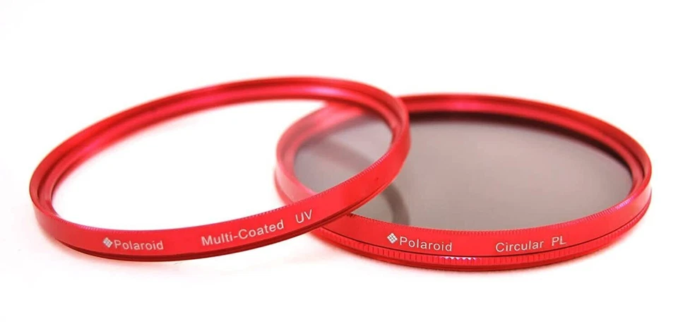 Polaroid 58mm Dual Filter Kit Multi-Coated UV and CPL Filter Red - Image 1 of 4