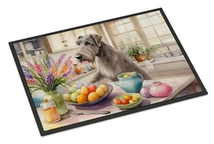 Irish Wolfhound Grey Decorating Easter Eggs Doormat - Picture 1 of 15