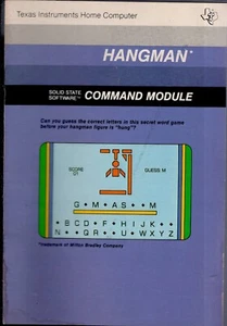 TI-99/4 & 4A TI Hangman Manual - Picture 1 of 3
