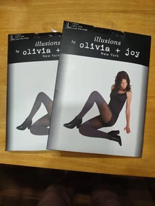 2 ILUSIONES Olivia + Joy New York NEGRO Todo en Uno Sobre la Rodilla TALLA Mediana - Imagen 1 de 3