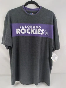 Colorado Rockies Herren Shirt Large grau MLB Baseball Kurzarm Baumwollmischung - Bild 1 von 10