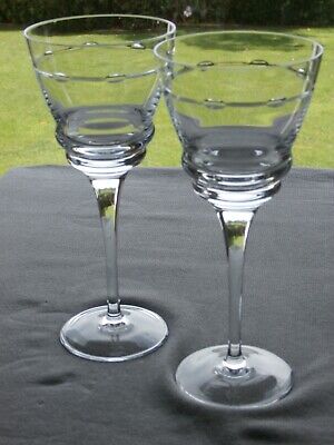 2 X Tyrone Crystal Large VIVE STILL Goblets  - Stamped - Ex Cond • 35.97€
