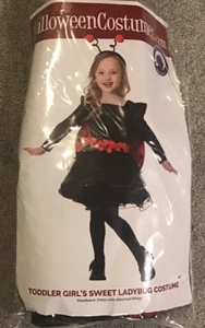 FUN.COM Kleinkind Mädchen Marienkäfer Halloween Kostüm mit Antennen Stirnband Größe 4T - Bild 1 von 4