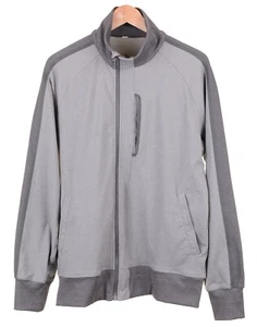 Chaqueta de Kung Fu Gris Lululemon para Hombre con Cremallera Completa Cuello Simulado Pista Correr Activa Talla L - Imagen 1 de 8
