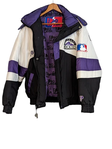 Vintage Pro Player Colorado Rockies Jacket Women L youth XL  | MLB  Coat Cover