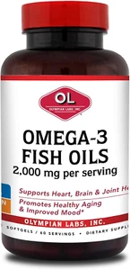 Olympian Labs Omega-3 Fish Oils, 2000Mg per Serving - Helps Support Brain & Hear - Picture 1 of 12