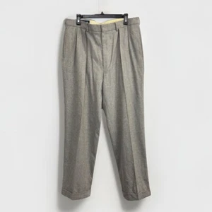 Vtg Polo Golf Ralph Lauren Pants Mens 36X31 Herringbone Wool Blend Tweed Trouser - Picture 1 of 7