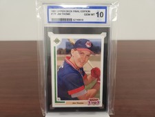 KJ: 1991 Upper Deck Final Edition DIAMOND Jim Thome Rookie Card RC #17F ISA 10