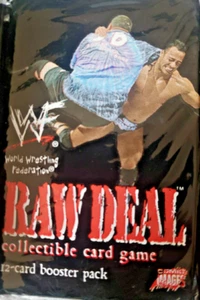 Paquete de refuerzo de 12 tarjetas de imágenes de cómic CCG Raw Deal 2000 WWF - Imagen 1 de 4