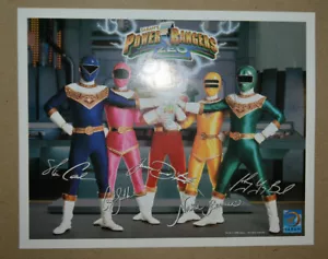 SABAN'S PROWER RANGERS ZEO PROMOTIONAL 2 SIDED 8 X 10 INCH PHOTO PRINT NM - Picture 1 of 2