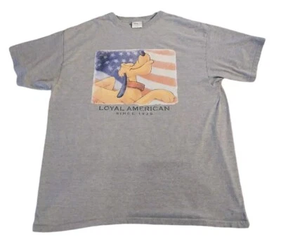 Disney Store футболка Pluto лояльный американский флаг размер XXL серый Americana редкая  - Изображение 1 из 4