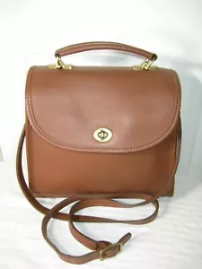 Jack Georges Damen braun Leder Umhängetasche Handtasche hergestellt in den USA - Bild 1 von 12