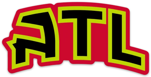 Atlanta Hawks ATL lettering Logo Type Die-cut MAGNET Cover
