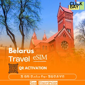 [eSIM] Belarus Travel e-SIM haute vitesse 4G/5G 3 Go données pendant 30 jours (données uniquement) - Photo 1 sur 7