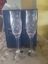 New Pair Of Waterford Lead Crystal Marquis Waterford Champagne Flutes