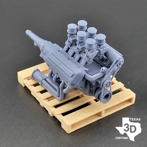 Firepower Hemi with Six Stombergs model engine resin 3D printed 1:24-1:8 scale - Picture 1 of 3