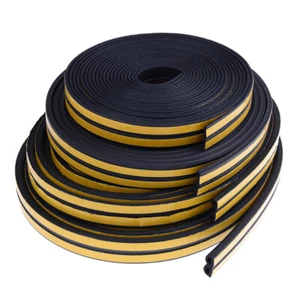 10M Draught Excluder Self Adhesive Rubber Door Window Seal Strip Roll Foa C Y3 - Picture 1 of 16