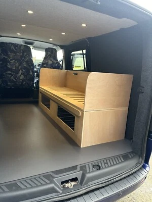 Plywood Fold Out Camper Van Bed Bed T5 T6 Transit Custom Self Build Motor Home - Image 1 of 4
