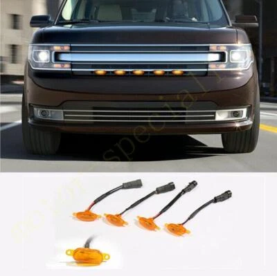 Ajuste para Ford Flex 2013-2019 parrilla delantera luz LED Raptor parrilla cubierta de ajuste 5 piezas Foto 1 de 3