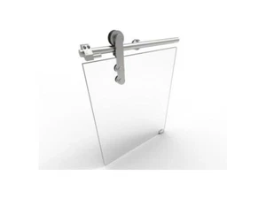  Edelstahl Schiebetürsystem Set Oberführung Schiebetürbeschlag Glastür max 120kg - Bild 1 von 3